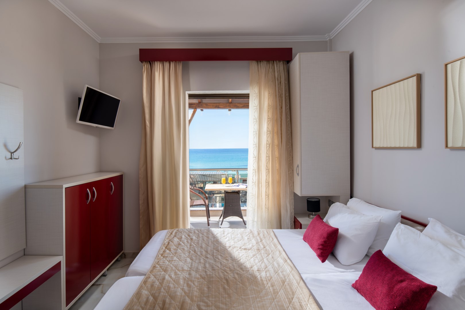 Superior Quadruple Studio (No. 06) – 2nd Floor with one Frontal and one partial Sea View large Balcony